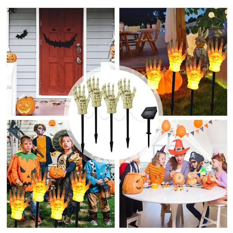 Halloween Solar Hand Light - Solar Skeleton Stakes Lamp