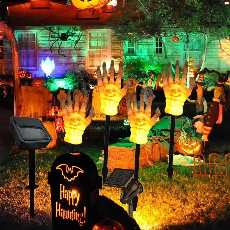 Halloween Solar Hand Light - Solar Skeleton Stakes Lamp