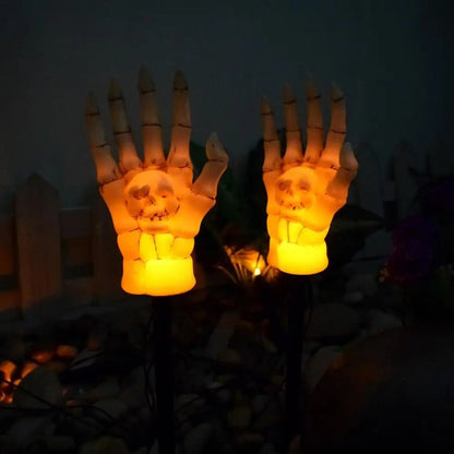 Halloween Solar Hand Light - Solar Skeleton Stakes Lamp