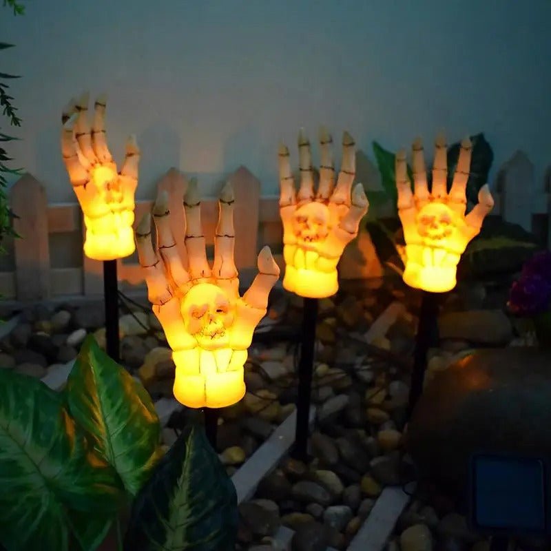 Halloween Solar Hand Light - Solar Skeleton Stakes Lamp