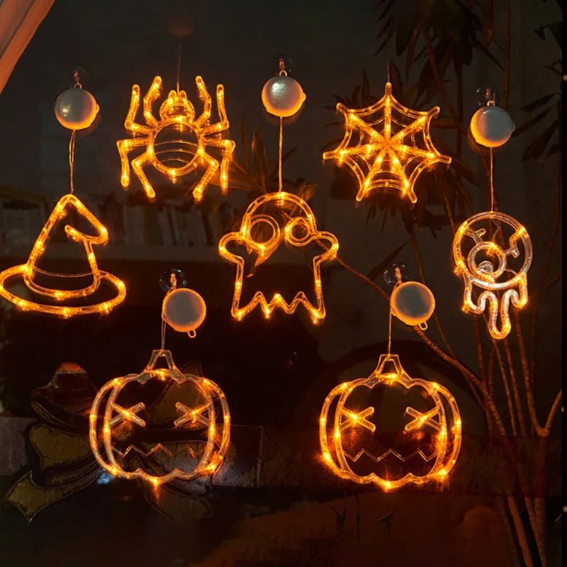 Halloween Suction Cup Light LED - Halloween Window Decorations Lights