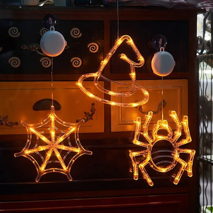 Halloween Suction Cup Light LED - Halloween Window Decorations Lights