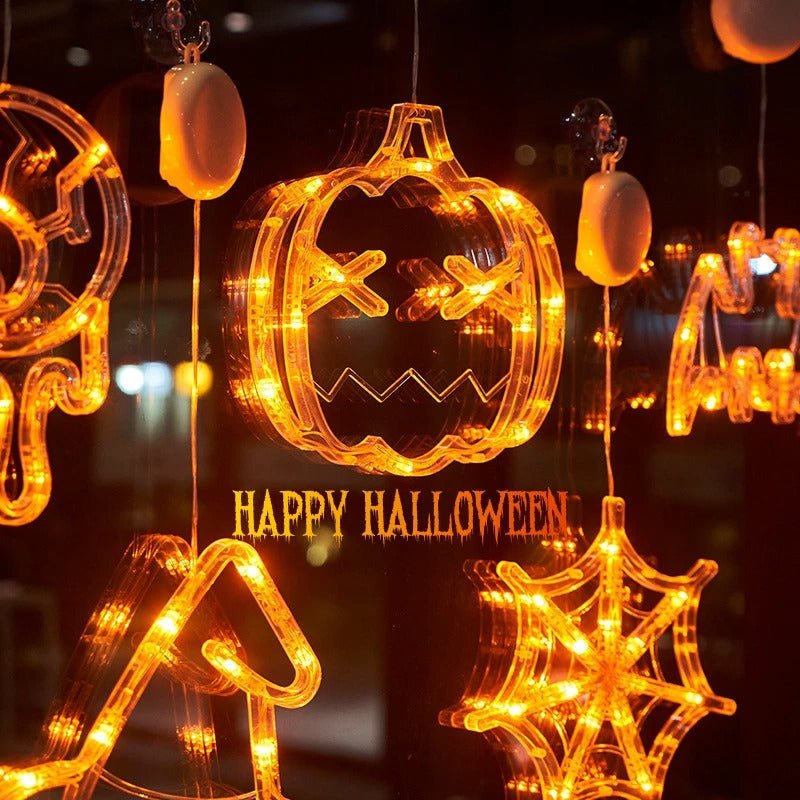 Halloween Suction Cup Light LED - Halloween Window Decorations Lights