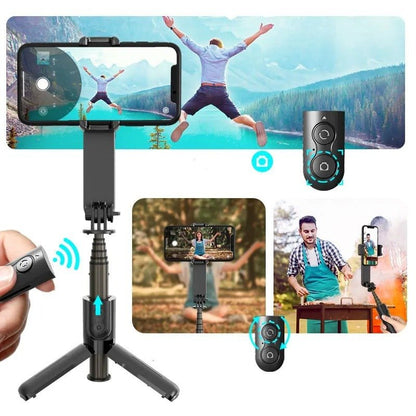 Handheld Gimbal Stabilizer - Selfie Stick Tripod with Wireless Remote with 360°Automatic Rotation