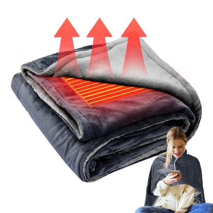 Heated Shawl Blanket - USB Heating Wearable Shawl Blanket