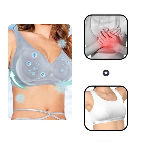 Ice Silk Ion Lymphvity Detoxification and Shaping & Powerful Lifting Bra - Breathable, Seamless, Comfort Bra, Non-Marking  Bras