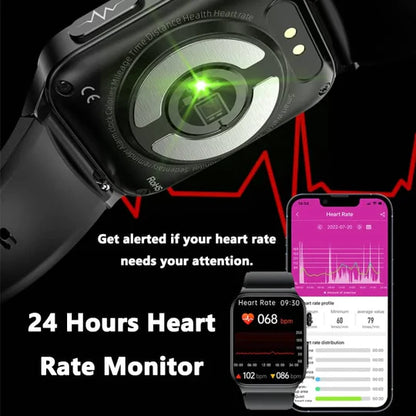 Cardica ECG Smart Watch with Blood Pressure Monitor, Body Temperature, Blood Glucose, Heart Rate and Blood Oxygen.