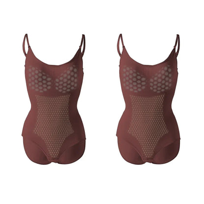 Ion Sculpting Bodysuit With Snaps - Breathable Body Shaper for Women, Tummy Control Bodysuit, Seamless Shaping Tops