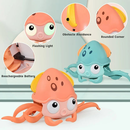 Kids Induction Escape Octopus Crab Crawling Toy - Baby Electronic Musical Toys