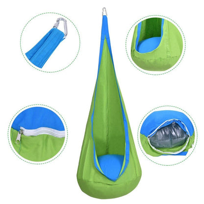 Kids Pod Hanging Chair -  Child Pod Swing Chair Tent Nook Indoor Outdoor Hanging Seat Hammock Kids