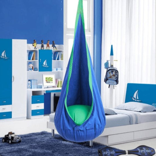 Kids Pod Hanging Chair -  Child Pod Swing Chair Tent Nook Indoor Outdoor Hanging Seat Hammock Kids