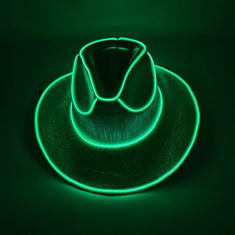 LED Cowboy Hat - Glowing Light Bar Cap Bachelorette Party Supplies