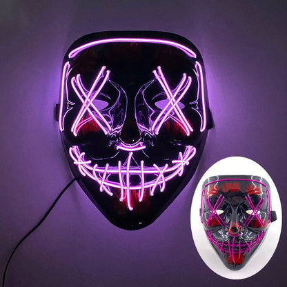 Led Halloween Mask - Light Up Mask for Festival Cosplay