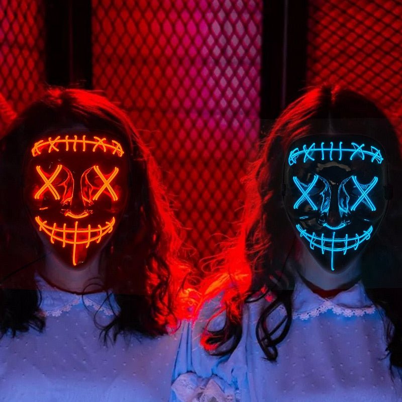 Led Halloween Mask - Light Up Mask for Festival Cosplay