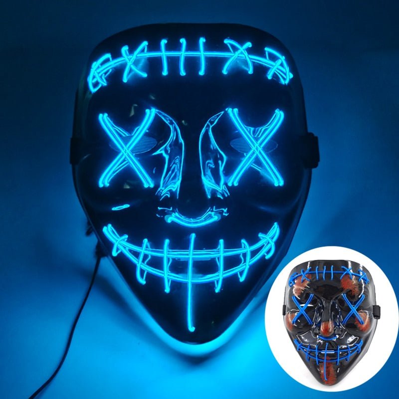 Led Halloween Mask - Light Up Mask for Festival Cosplay