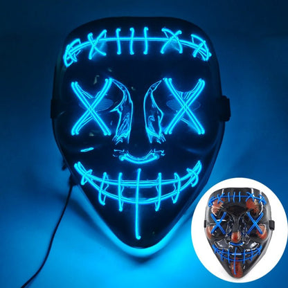 Led Halloween Mask - Light Up Mask for Festival Cosplay