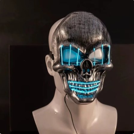 LED Skull Mask - Halloween Cosplay LED Mask