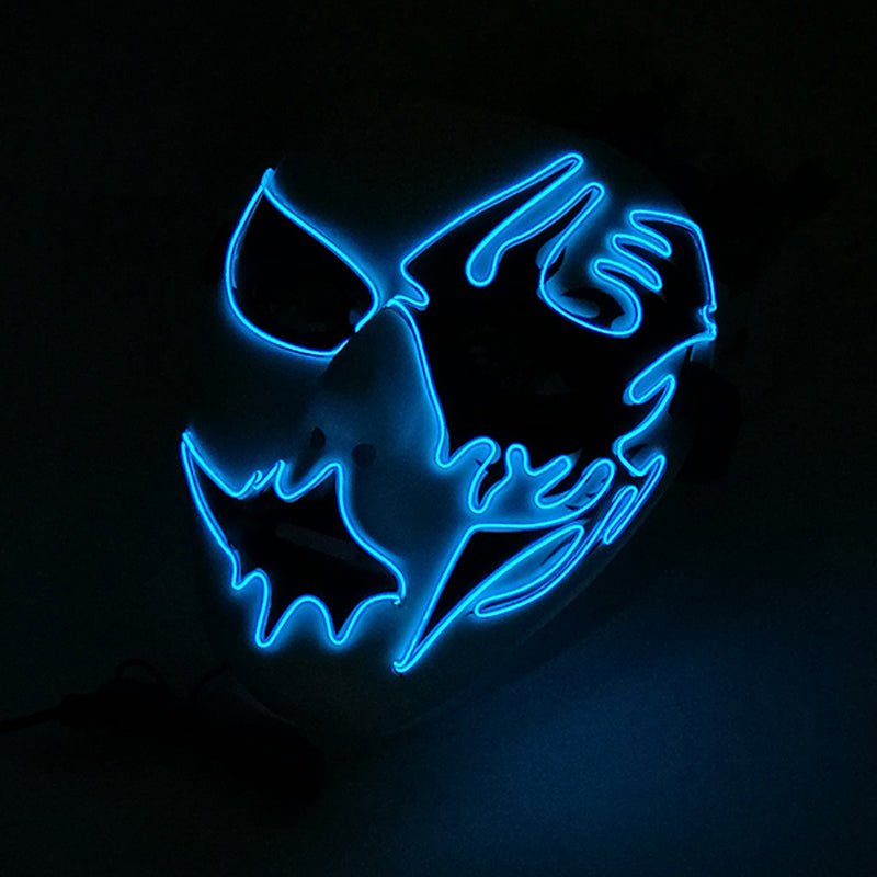 Luminous LED Halloween Mask - Halloween Cosplay Props LED Scary Mask Carnival Costume