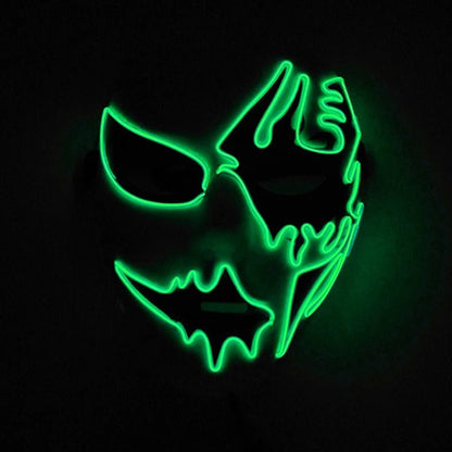 Luminous LED Halloween Mask - Halloween Cosplay Props LED Scary Mask Carnival Costume