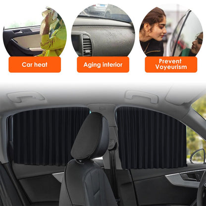 Magnetic Car Window Sliding Curtain - Car Window Sun Shade Universal Privacy Magnetic Car Window Curtain Slidable Sun Protection