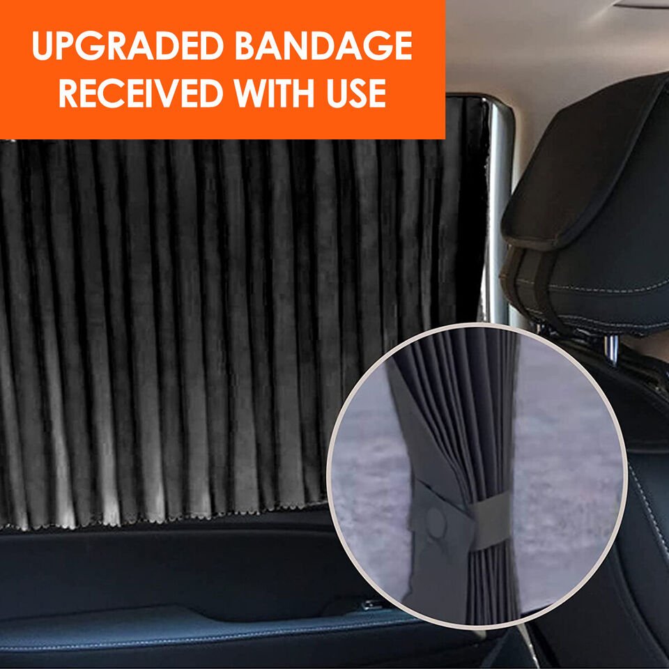 Magnetic Car Window Sliding Curtain - Car Window Sun Shade Universal Privacy Magnetic Car Window Curtain Slidable Sun Protection