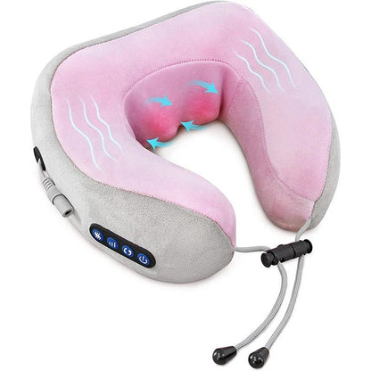 Massaging Neck Pillow - Pillow Portable Heated Massage Ideal for Travel, Relaxation and Office, U Shaped Pillow For Shoulder, Cervical Pain Relief Fatigue