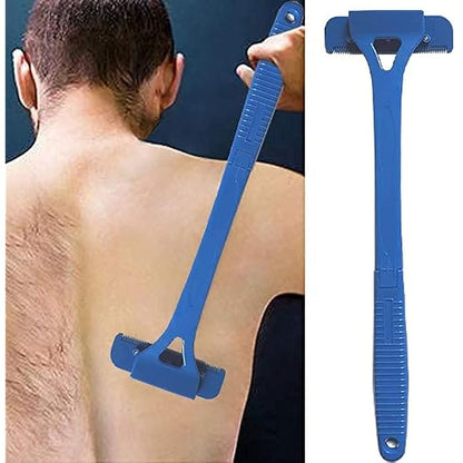 Men Back Shaver - Hair Shaver Three Head Blade Foldable Trimmer Body Leg Long Handle Removal