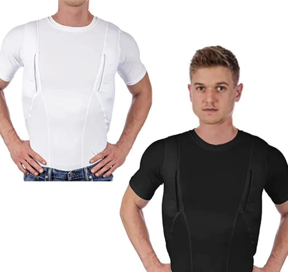 MEN/WOMEN’S CONCEALED LEATHER HOLSTER T-SHIRT