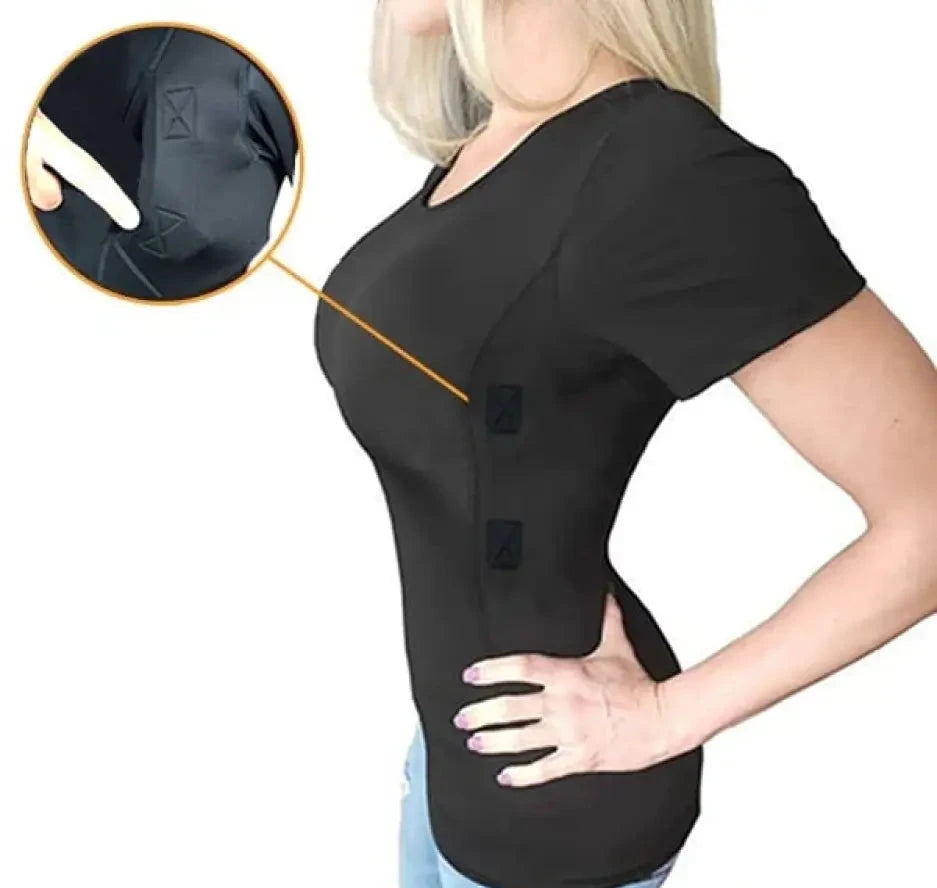 MEN/WOMEN’S CONCEALED LEATHER HOLSTER T-SHIRT