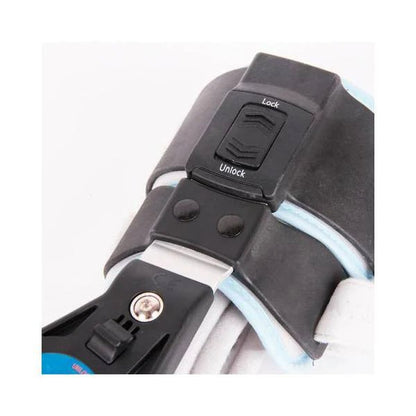 Metal Knee Brace Leg - Adjustable Knee Immobilizer Support with Side Leg Stabilizers