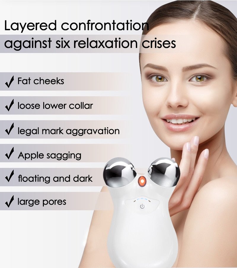 Microcurrent Face Lift Device - Massager Skin Tightening, Facial Wrinkle Remover & Toning