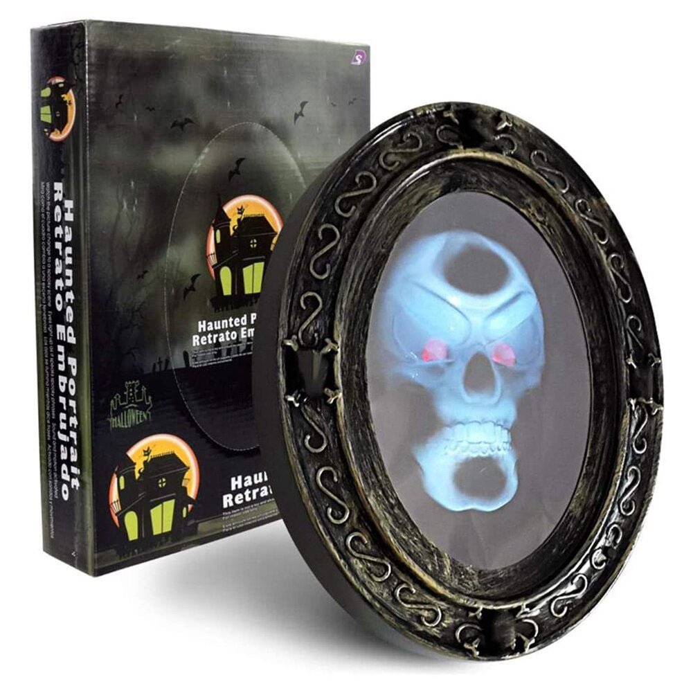 Motion Activated Skull Mirror - Scary Halloween Magic Mirror