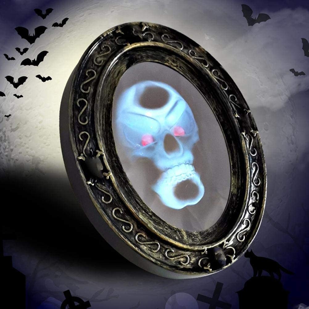 Motion Activated Skull Mirror - Scary Halloween Magic Mirror