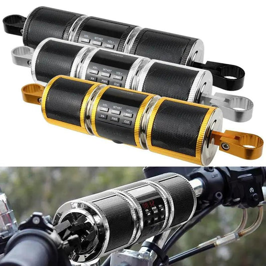 Motorcycle Handlebar Speakers - Waterproof Bluetooth Motorcycle ATV Stereo Speakers Soundbar