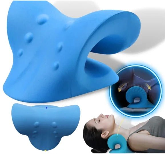 Neck Cloud Massage Pillow - Ergonomic Neck Cloud Cervical Traction Device Chiropractic Pillow for Spine Alignment, Neck and Shoulder Relaxer and Muscle Tension