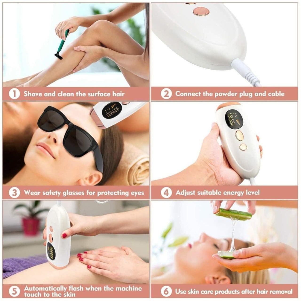 IPL Laser Hair Removal Device | Permanent Hair Remover On Face, Legs, Arms, Armpits, Whole Body | Use at Home