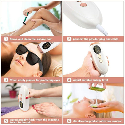 IPL Laser Hair Removal Device | Permanent Hair Remover On Face, Legs, Arms, Armpits, Whole Body | Use at Home