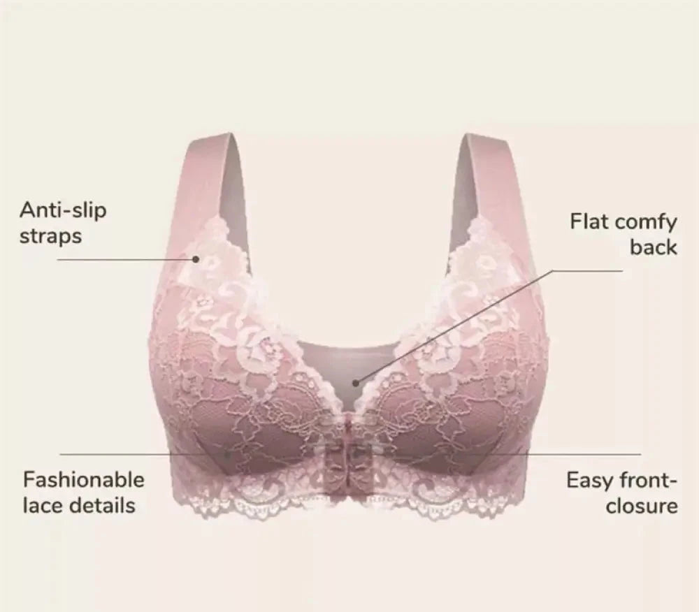 Zureem® FRONT CLOSURE '5D' SHAPING PUSH UP WIRELESS BRA