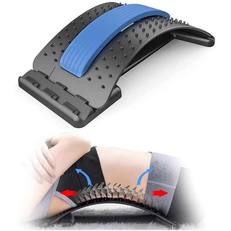 Orthopedic Lower Back Stretcher - Multi-Level Back Cracker, Upper & Lower Back Pain Relief Device for Herniated Disc, Sciatica, Scoliosis