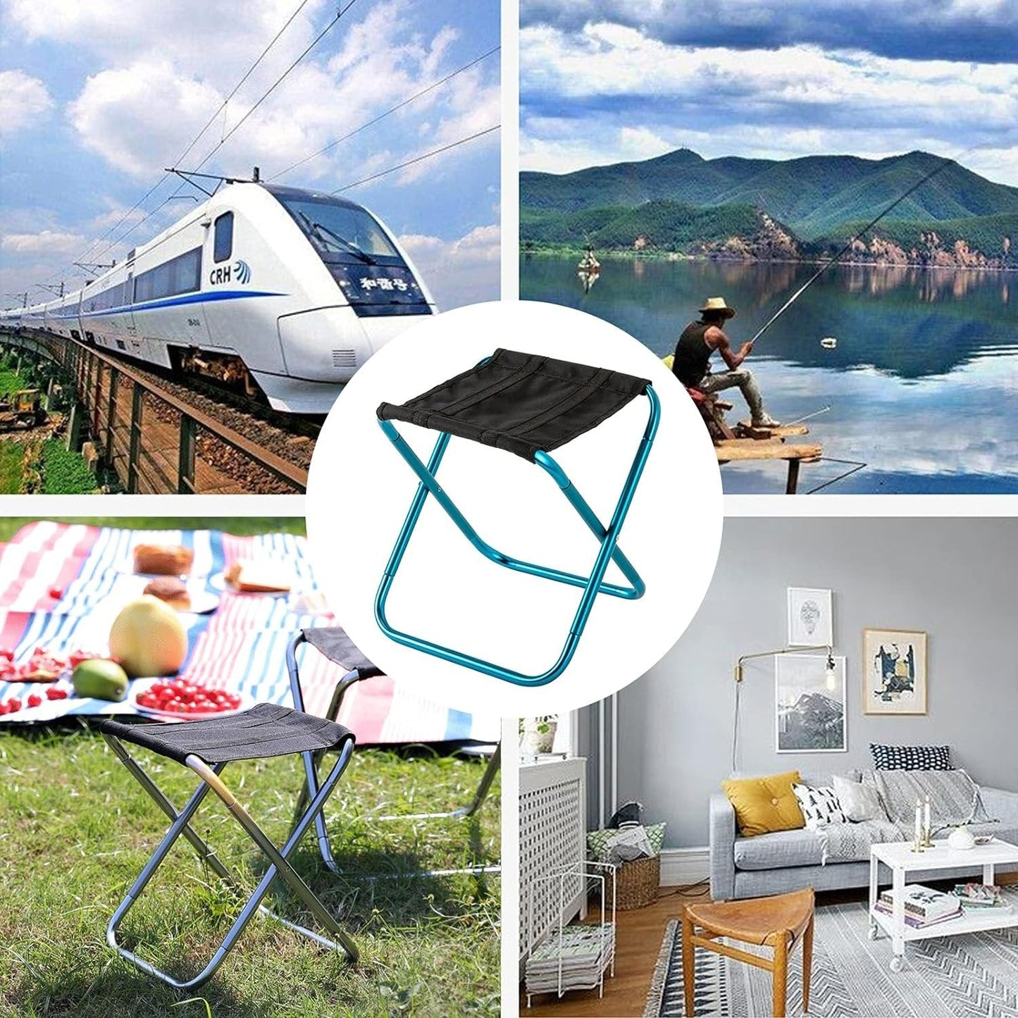 Pocket Chair - Folding Small Stool Fishing Chair Aluminum Alloy Outdoor Portable Picnic Folding Chair