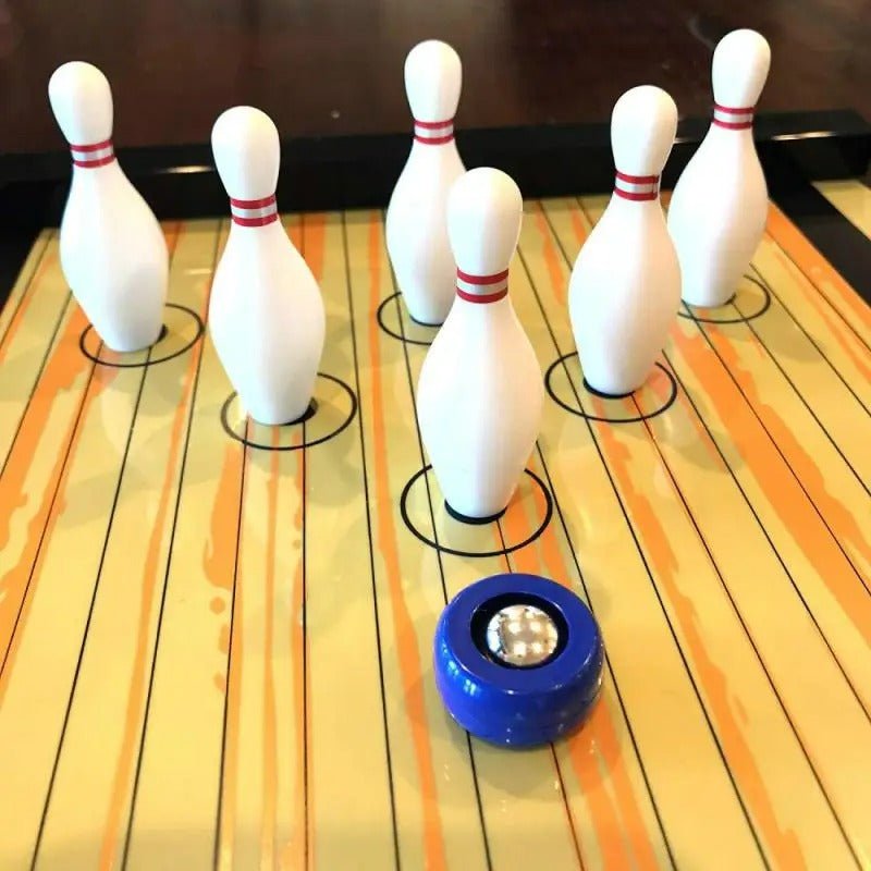 Portable Bowling Board Game - Indoor, Office, Family Interaction, Travel, Sports - Compact Bowling Ball Set