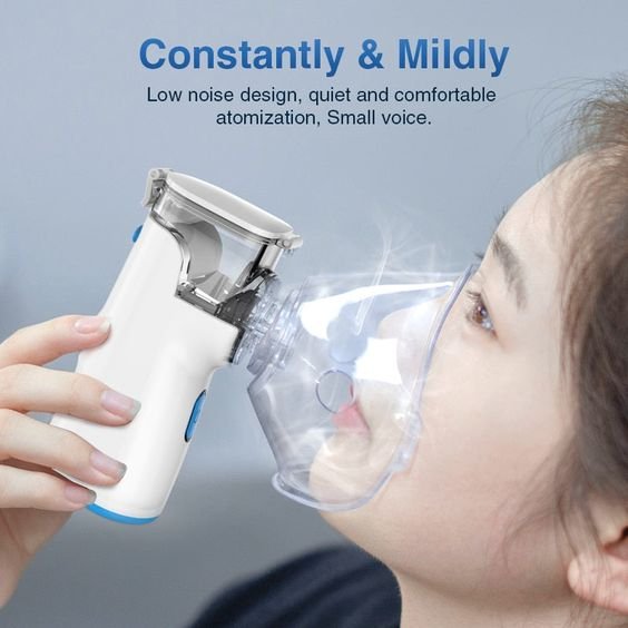 Portable Handheld Nebulizer - Alleviate Asthma & Respiratory Symptoms, Breathing Device to Strengthen Lungs