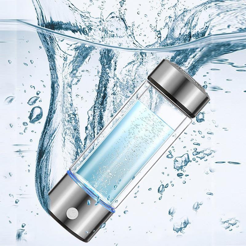 Portable Hydrogen Water Bottle Generator - Alkaline Maker, Water Ionizer, Antioxidant