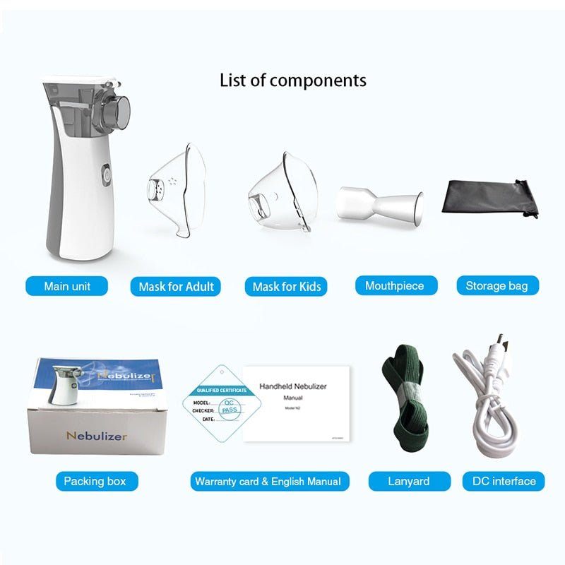 Portable Nebulizer - Handheld Mesh Nebulizer for Breathing Problems