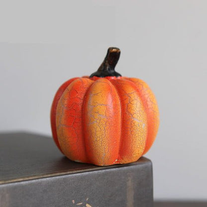 Pumpkin LED Candle Lamp Resin - Halloween Pumpkin Lantern Simulation LED Candle