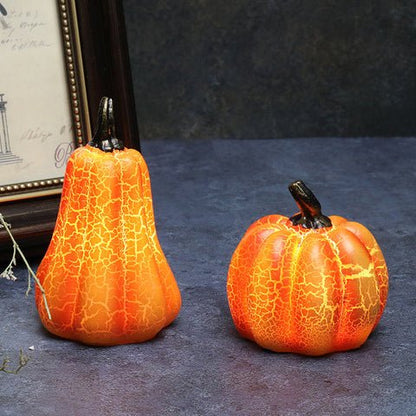 Pumpkin LED Candle Lamp Resin - Halloween Pumpkin Lantern Simulation LED Candle