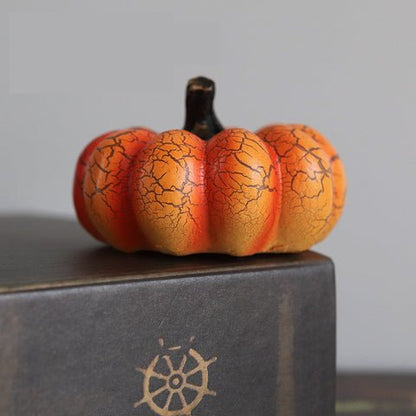 Pumpkin LED Candle Lamp Resin - Halloween Pumpkin Lantern Simulation LED Candle