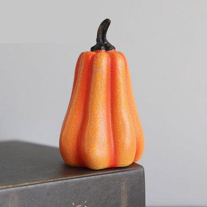 Pumpkin LED Candle Lamp Resin - Halloween Pumpkin Lantern Simulation LED Candle