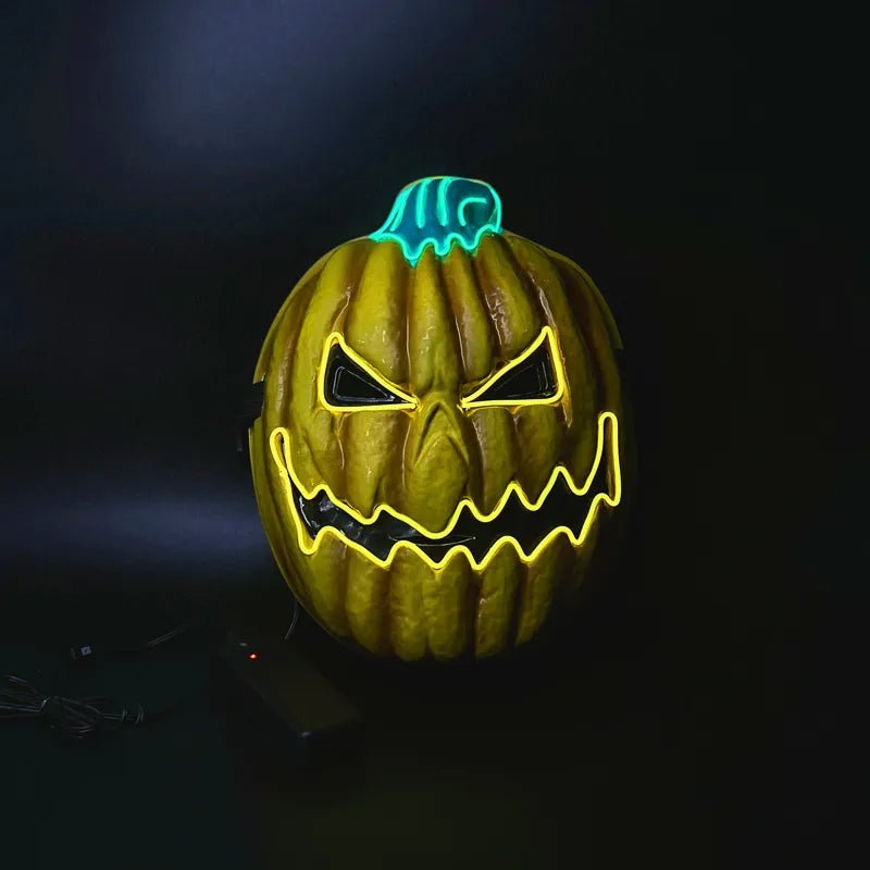 Pumpkin LED Purge Halloween Mask - Light Up Pumpkin Mask for Halloween Festival, Party and Cosplay Costume