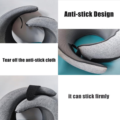 Snail Style Memory Foam Travel Neck Pillow - U-shaped, Portable, Adjustable Neck Support